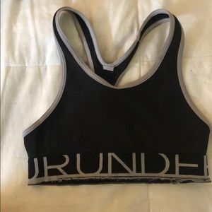 Black and white under armour sports bra